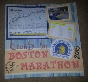A vision board for someone who wants to qualify for the 2015 Boston Marathon