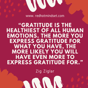 "Gratitude is the healthiest of all human emotions. The more you express gratitude for what you have, the more likely you will have even more to express gratitude for." Zig Ziglar