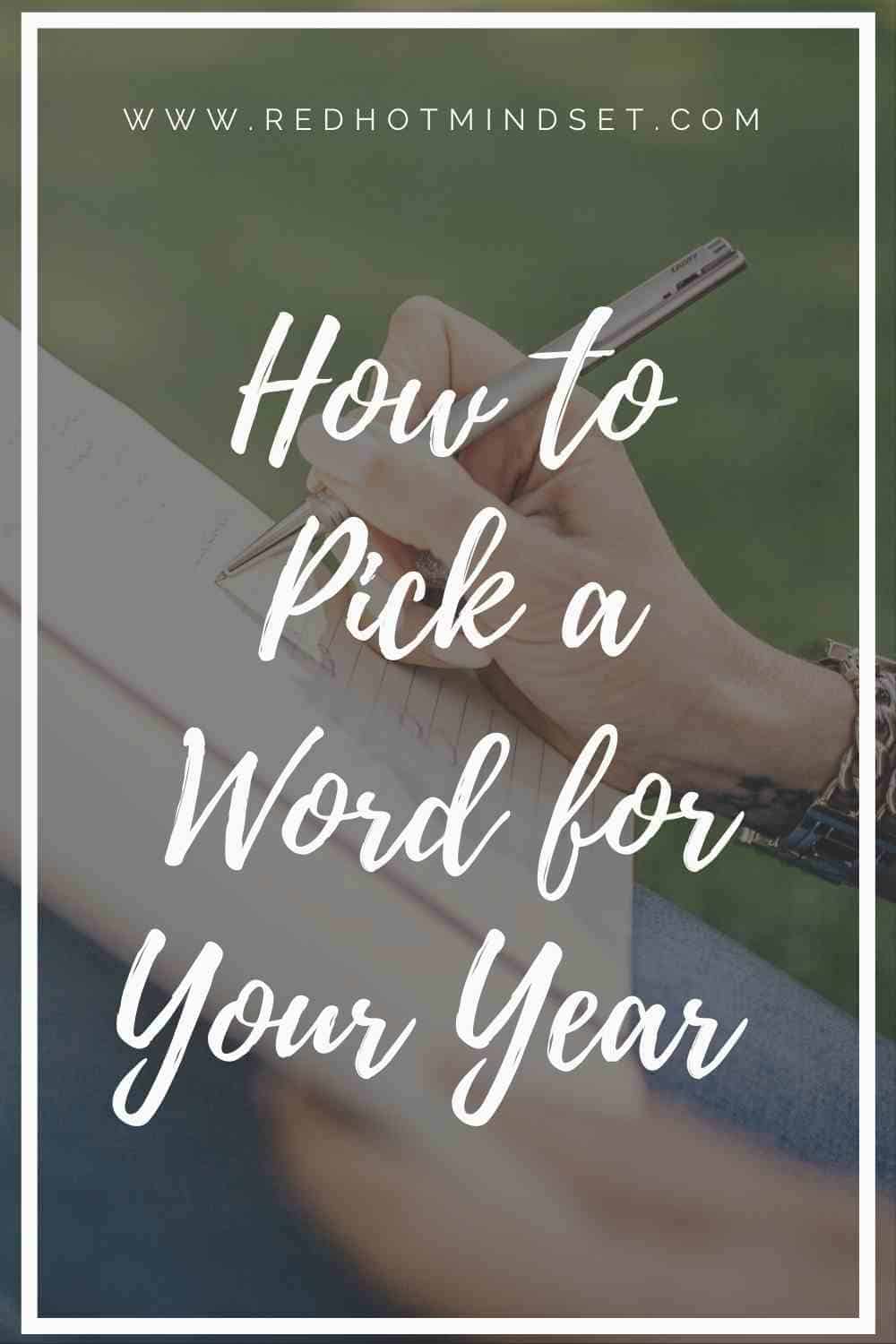 How to Pick a Word for Your Year