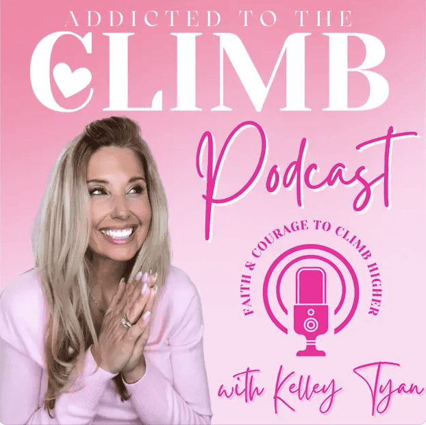 Addicted to the Climb podcast cover art with Kelley Tyan