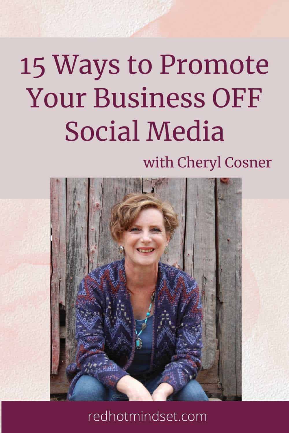 Ep 214 | 15 Ways to Promote Your Business OFF Social Media with Cheryl Cosner