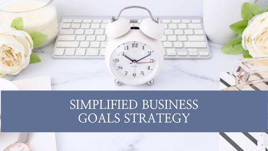 graphic of the simplified business goals strategy course cover