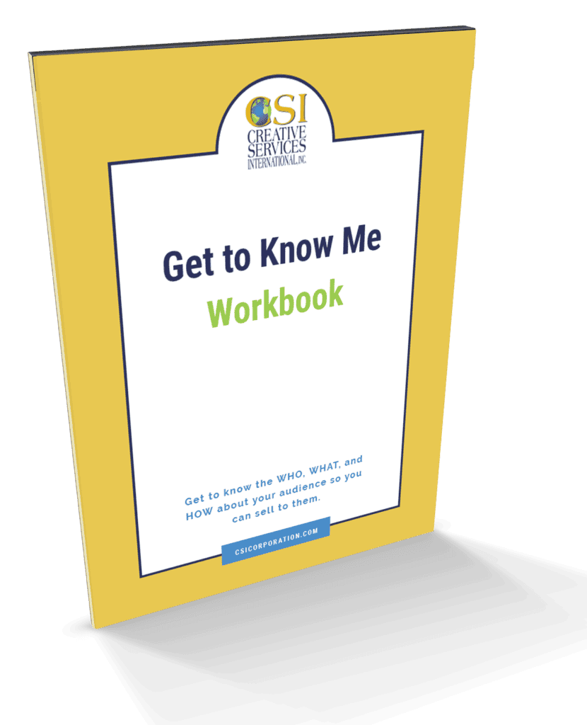 Get to know me workbook from Nadine Mullings for VIP upgrade at the grow your biz without social virtual conference