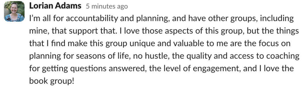 Lorian Adams shares a reason she loves the Red Hot Accountability Club