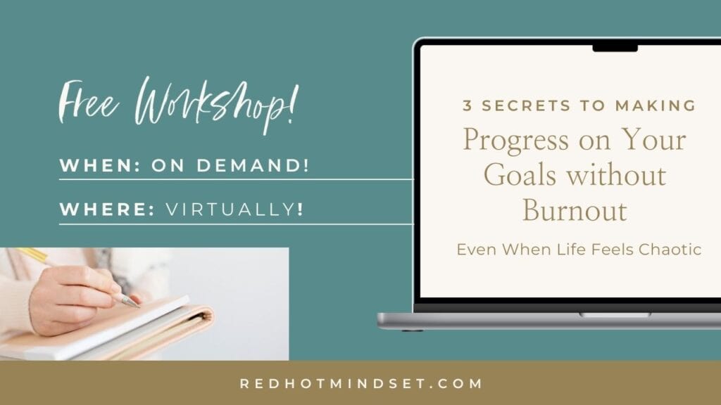 Banner for Gabe's free on-demand goals workshop to help you work backward on your big vision