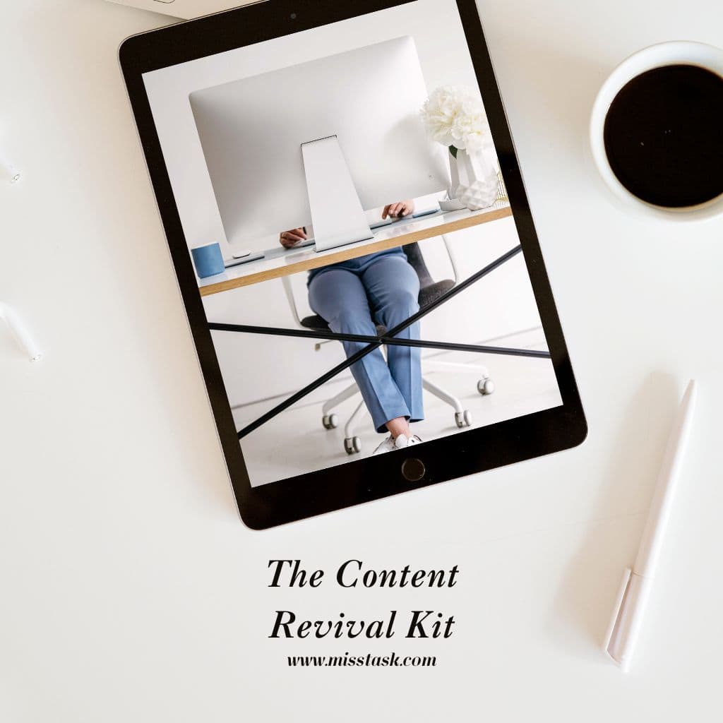 Cover graphic for a VIP bonus offer from Michele Duwe for her Content Revival Kit