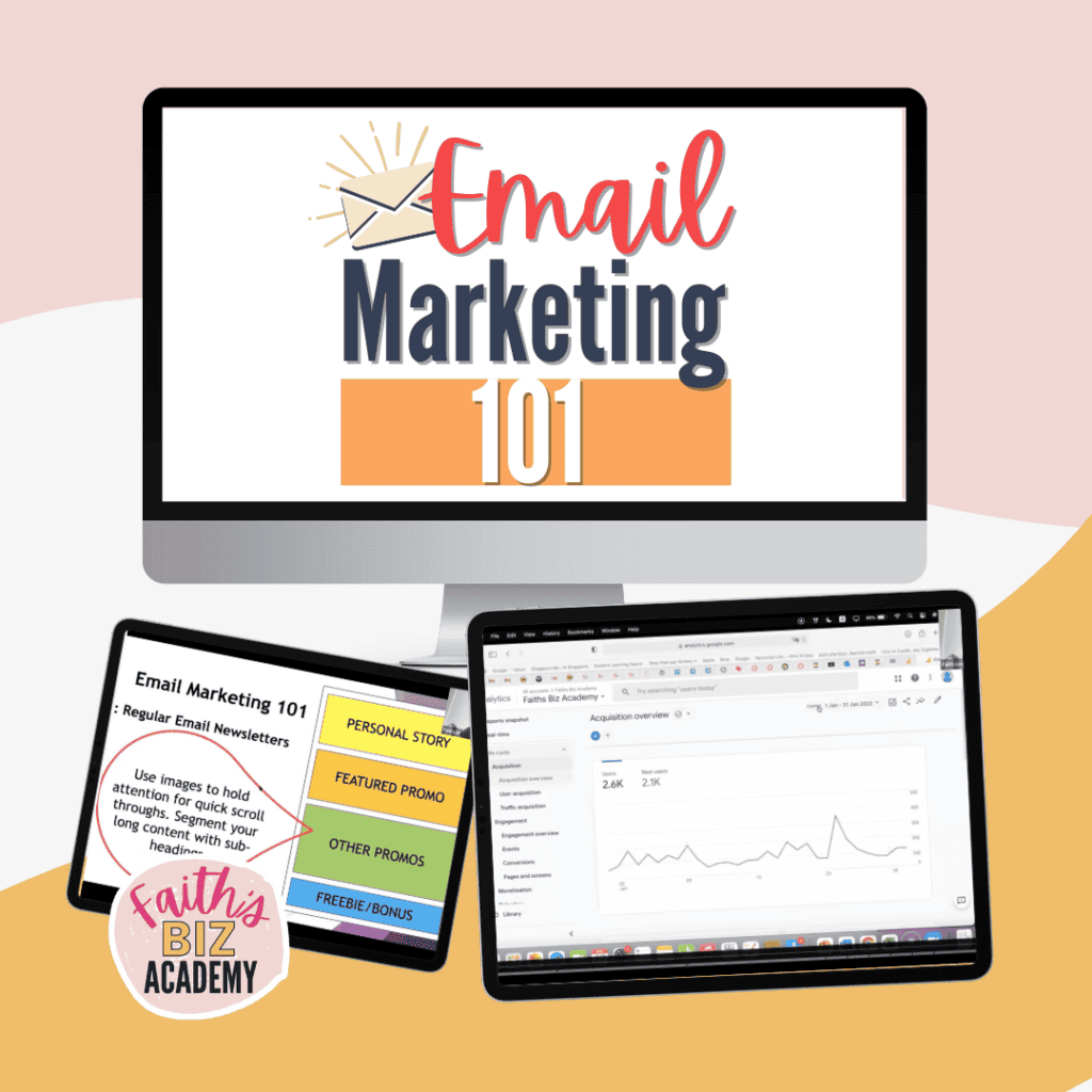 Cover graphic for a VIP bonus offer from Faith Lee for her Email Marketing 101 Course